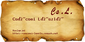Csécsei László névjegykártya
