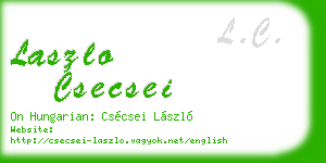 laszlo csecsei business card