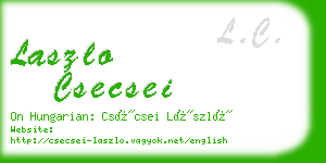 laszlo csecsei business card